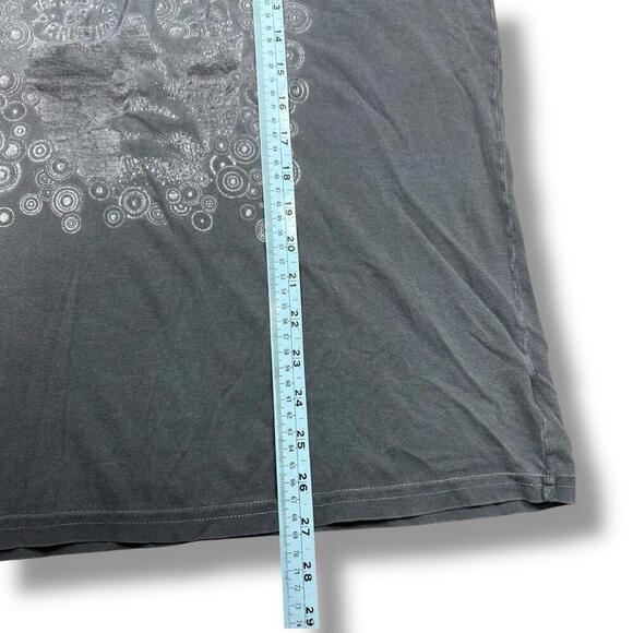 Vintage Juicy Couture Graphic Face Tee Washed Black T-Shirt Size Large Rare Y2K - Picture 6 of 8